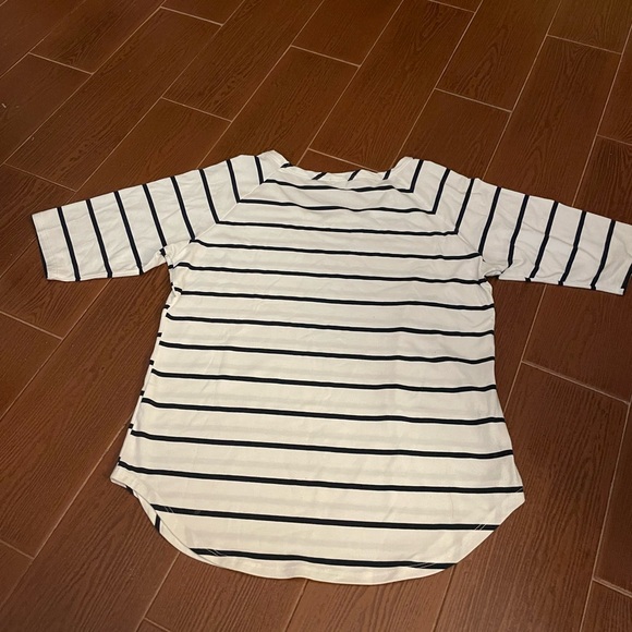 🚨 SOLD 🚨Vanilla Sugar stripe Tee Shirt Blue Black White size XL Do All Things - Picture 7 of 11